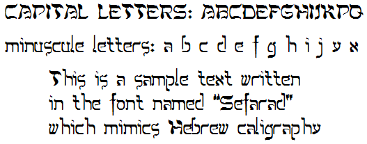 sefarad free font